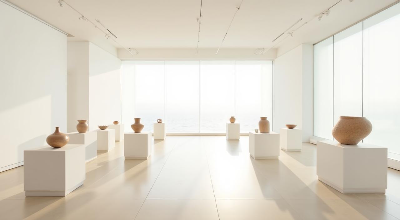 現代陶芸展の会場風景